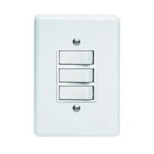 INTERRUPTOR PERLEX PUMALUX 3 SEC SIMPLES BRANCO