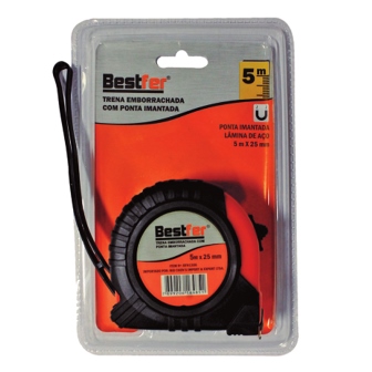 TRENA ACO C/TRAVA BESTFER EMBORRACHADA 05MTX25MM